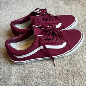Vans Old Skool, burgundy, men’s size 11